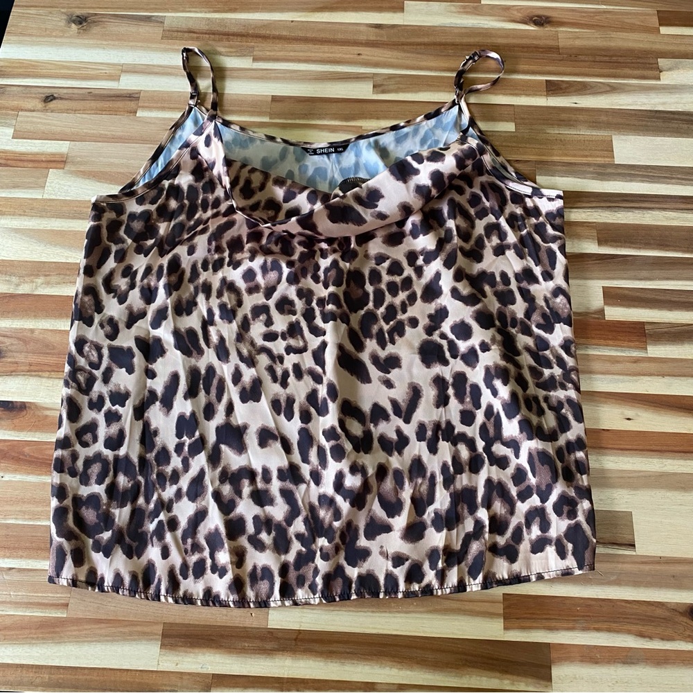 Silky Cheetah Print Tank Top